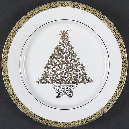 Gold Filigree Accent Salad Plate