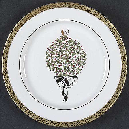 Gold Filigree Accent Salad Plate