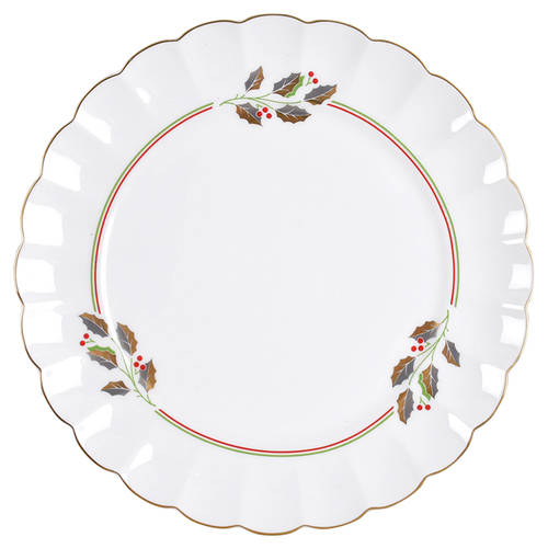 Golden Holly Salad Plate