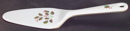 Golden Holly Solid Ceramic Pie/Cake Server