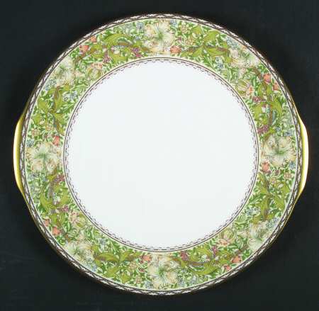Golden Lily Handled Cake Plate