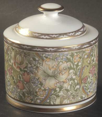 Golden Lily Sugar Bowl & Lid