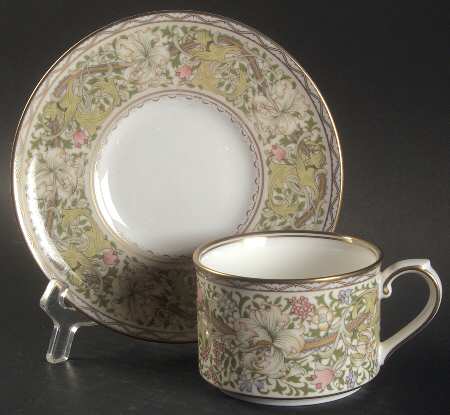 Golden Lily Flat Cup & Saucer Set