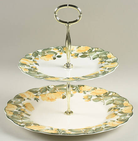 Gracious 6 5/8"-10"  2 Tiered Serving Tray (Dp, Sp) HC