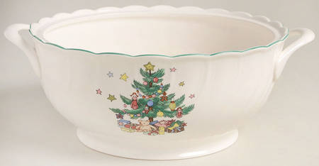 Happy Holidays 2.75 Quart Round Casserole No Lid