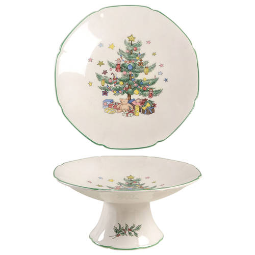 Happy Holidays Round Compote (Height X Width) by Nikko