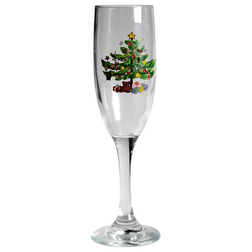 Happy Holidays Glassware Champagne Flute by Nikko