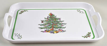 Happy Holidays 17" Rectangular Melamine Tray
