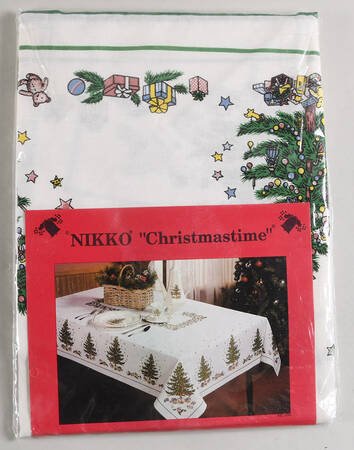 Happy Holidays 52" Square Tablecloth by Nikko