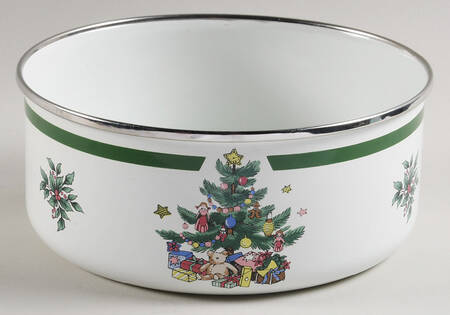 Happy Holidays 7 3/8" Metal Bowl