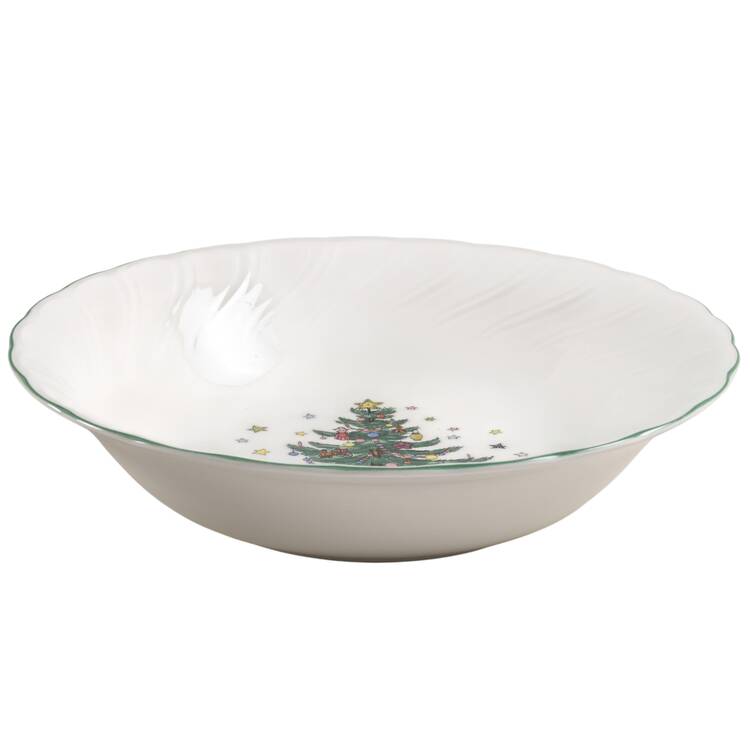 Happy Holidays 9" Round Vegetable Bowl