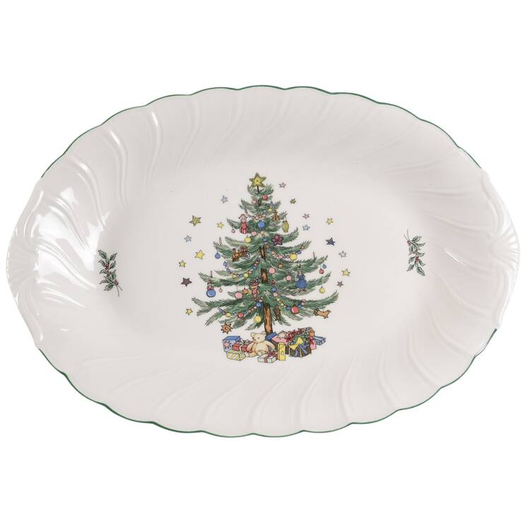Happy Holidays 14" Oval Serving Platter