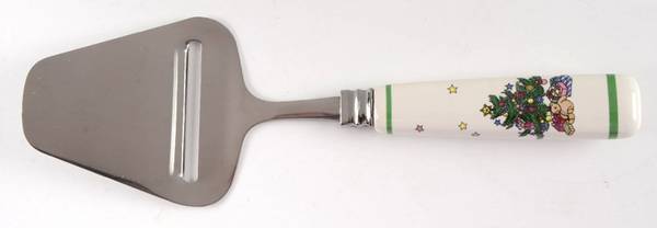 Happy Holidays Cheese Plane with Stainless Plane by Nikko