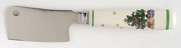 Happy Holidays Cheese Cleaver with Stainless Blade