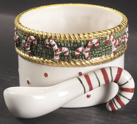 Happy Holidays Dip Bowl W/Spoon by Nikko