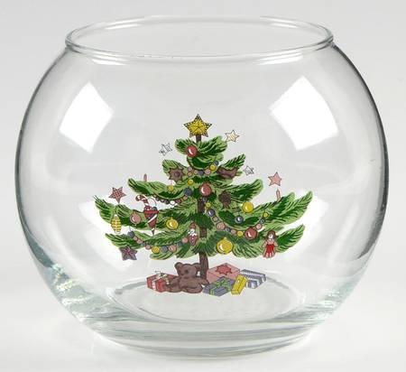 Happy Holidays Glassware Votive Candleholder