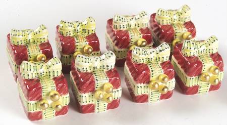 Happy Holidays Individual Figural Salt & Pepper - Set of 4