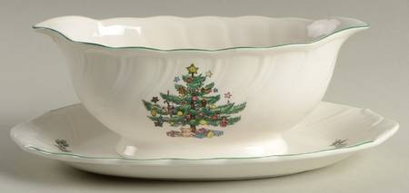 Happy Holidays Gravy Boat & Underplate/Relish