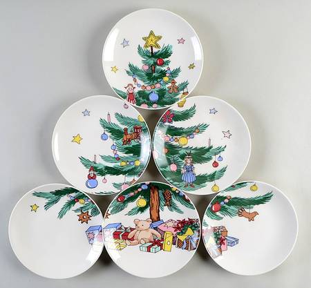 Happy Holidays Tapas Plate - Set of 6 Motifs