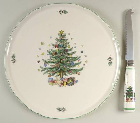 Happy Holidays Cheese Plate & Knife Set