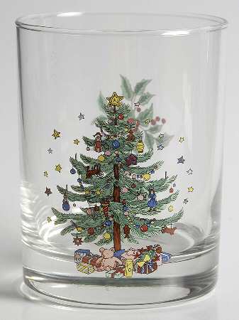 Happy Holidays 12 Oz Glassware Double Old Fashioned by Nikko