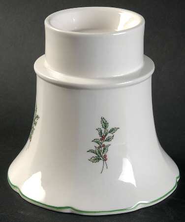 Happy Holidays Hurricane Lamp No Globe by Nikko