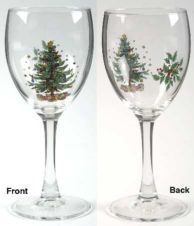 Happy Holidays 8 Oz Glassware Goblet