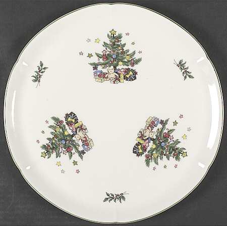 Happy Holidays Chip Bowl/Plate for Chip & Dip Set by Nikko