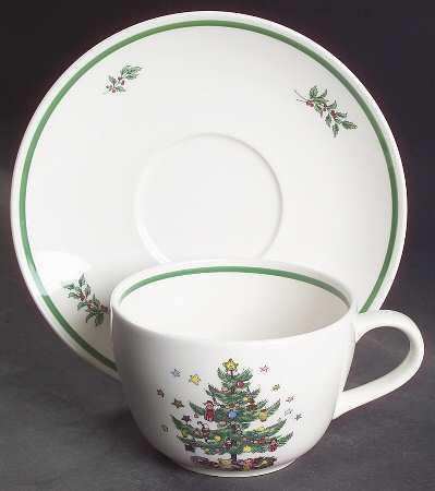 Happy Holidays Oversized Cup & Saucer Set