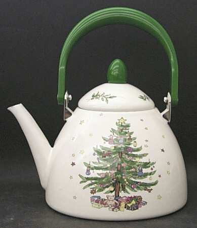 Happy Holidays Metal Kettle & Lid
