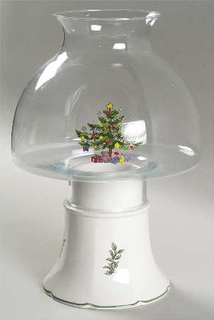 Happy Holidays Hurricane Lamp & Globe