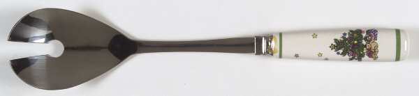 Happy Holidays Salad Serving Fork with Stainless Prongs