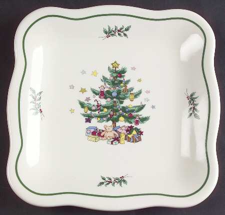 Happy Holidays 8" Square Tray by Nikko