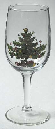 Happy Holidays 6 Oz Glassware Wine by Nikko