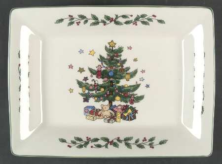 Happy Holidays Rectangular Tray