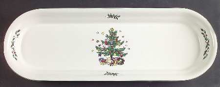 Happy Holidays 18" Oval Tray