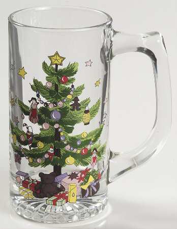 Happy Holidays Glassware Tankard by Nikko