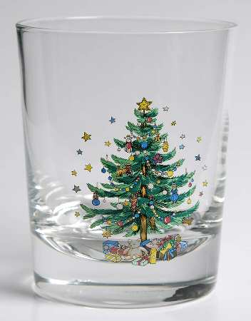 Happy Holidays 12 Oz Glassware Double Old Fashioned