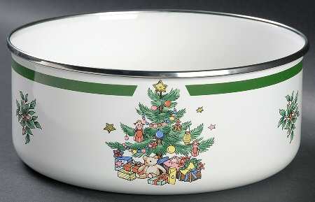 Happy Holidays 7 1/4" Metal Bowl