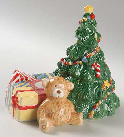 Happy Holidays Christmas Tree Shaped Candle Holder