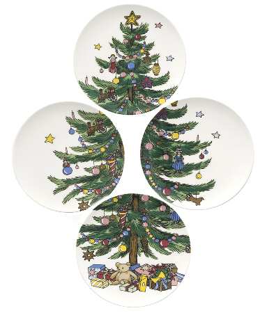 Happy Holidays Accent Salad Plate - Set of 4 (Motif 5-8)