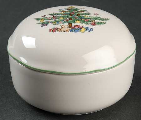 Happy Holidays Potpourri Jar & Lid by Nikko