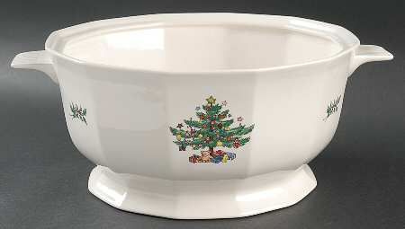 Happy Holidays Tureen No Lid