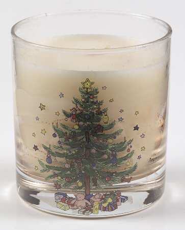 Happy Holidays Glassware Votive Candleholder