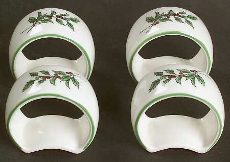 Happy Holidays Napkin Ring - Set of 4