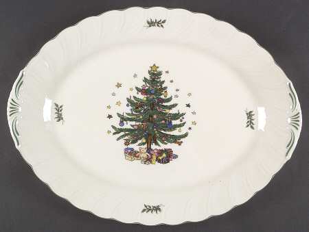 Happy Holidays 17" Oval Serving Platter