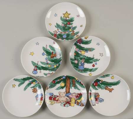Happy Holidays Tapas Plate - Set of 6 Motifs