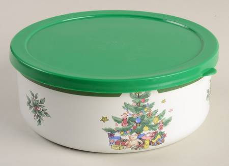 Happy Holidays 6 5/8" Metal Bowl