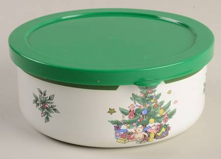 Happy Holidays 5 3/4" Metal Bowl