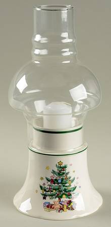 Happy Holidays Hurricane Lamp & Globe